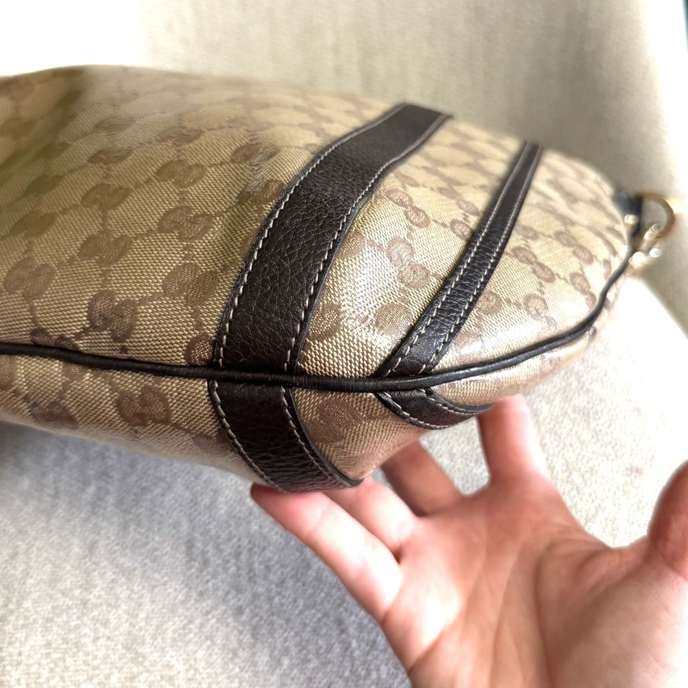 Authentic GUCCI Monogram Medium Abbey tote bag brown monogram supreme canvas - Picture 8 of 16